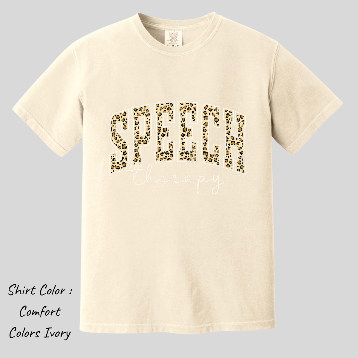 Leopard Print Speech Therapist Tshirt