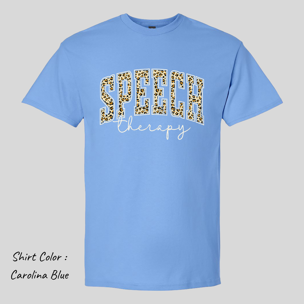Leopard Print Speech Therapist Tshirt