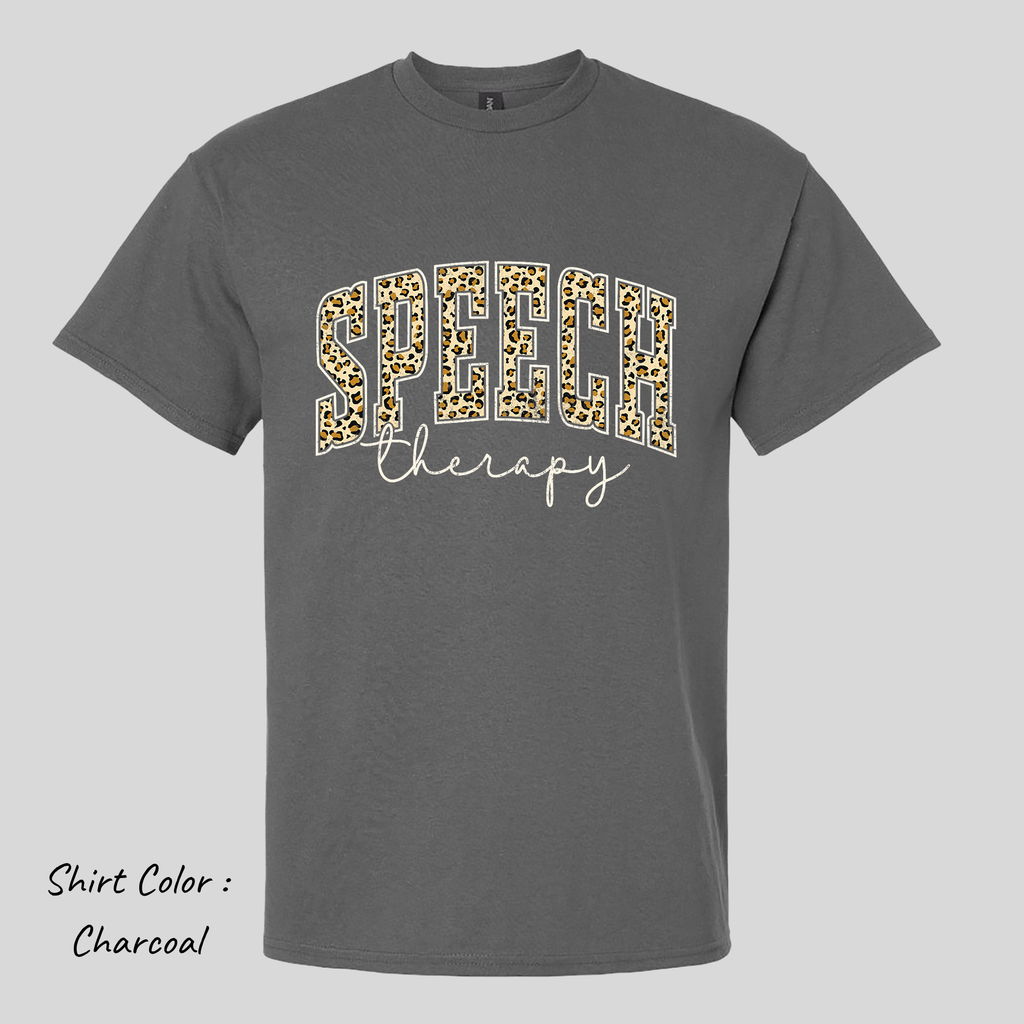 Leopard Print Speech Therapist Tshirt
