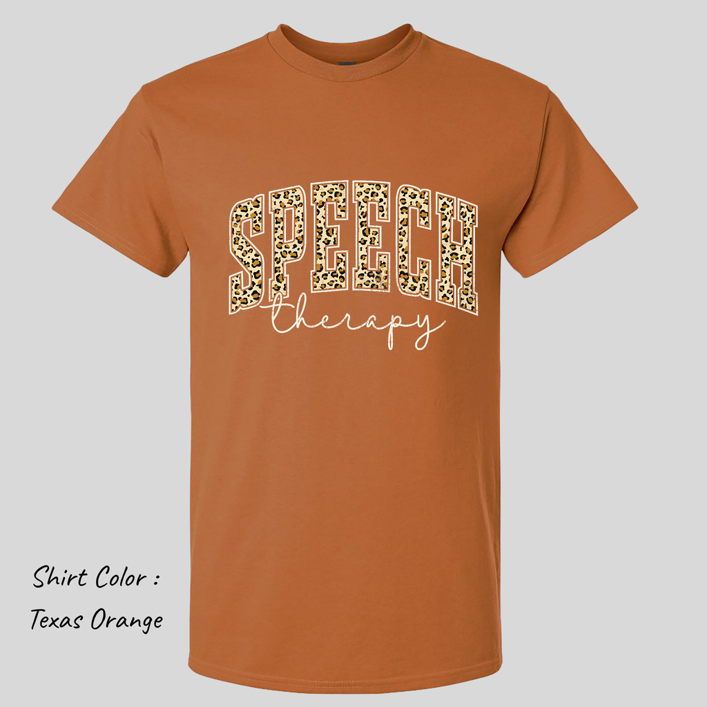 Leopard Print Speech Therapist Tshirt